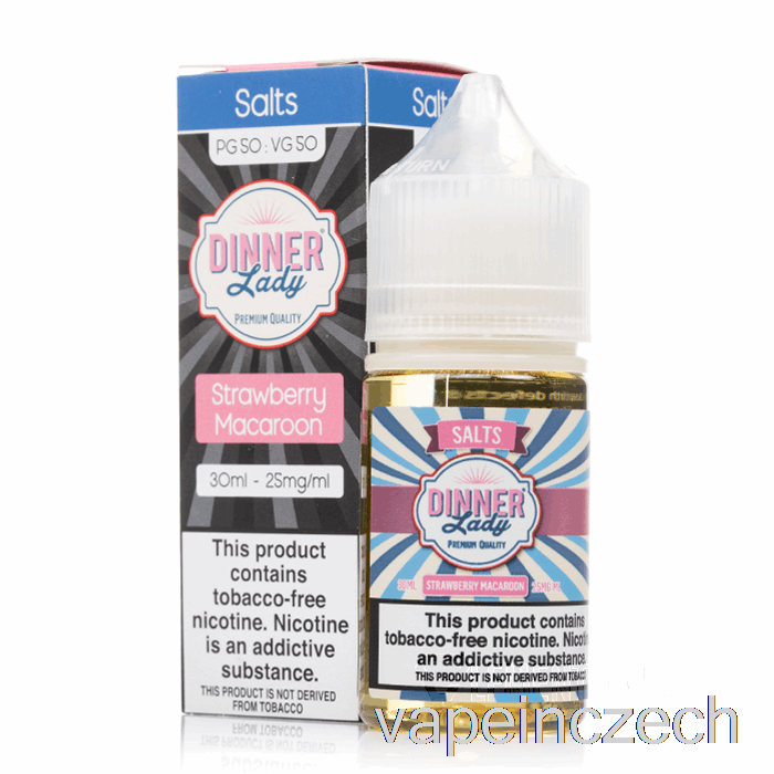 Jahodové Makronky - Vape Dinner Lady E-liquid - 30ml 25mg Vape Pero